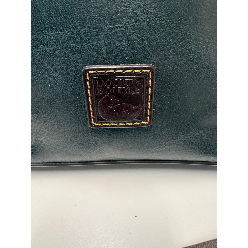 Dooney & Bourke Green Leather Braided Handle Satchel Crossbody Bag - Picture 4 of 10